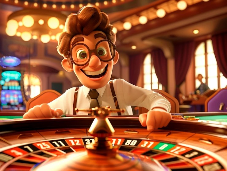 Baccarat table layout with cards dealt
